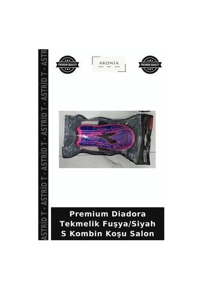 Premium Diadora Tekmelik Fuşya/siyah S Kombin Koşu Salon Çok Renkli