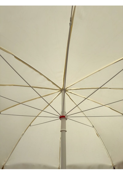Form Outdoor Mega Şemsiye 240/10 Krem - 240cm Çapında Yuvarlak 10 Telli Krem