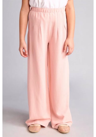 Defacto Wıde Leg Geniş Paça Keten Karışımlı Pantolon Kız Çocuk H1212a826smbr74 Pembe-br74