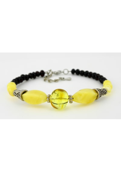 Kehribar Bayan Bileklik Özel Tasarım Ambergold Blk23-67 Çok Renkli