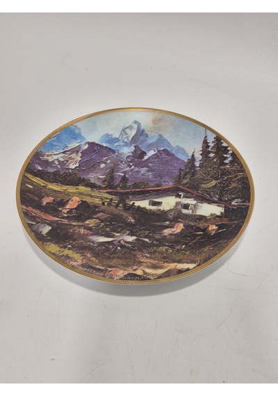 Kahla Vintage Alp Dağları Temalı Porselen Duvar Tabağı 19,5cm 004