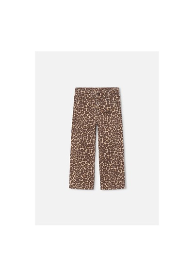 Mayoral Kız Çocuk Leopar Desenli Gabardin Pantolon Kahverengi 451