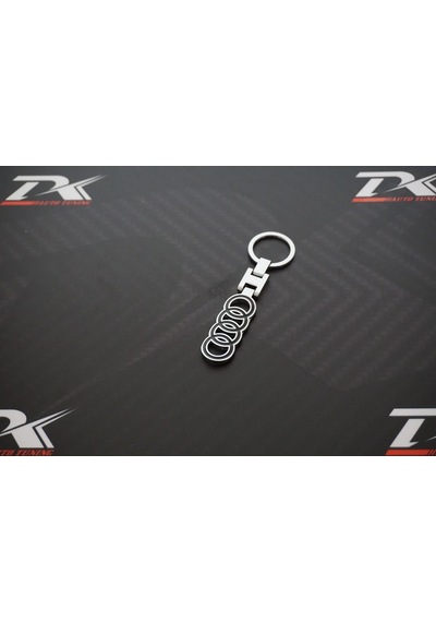 Audi Halka Logo Krom Metal Çift Yön Anahtarlık