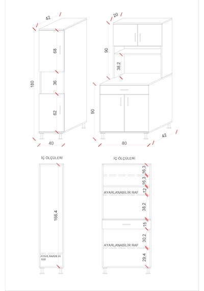 Ases Mobilya Esl0169 Çok Amaçlı Kahve Köşesi Ve Sebil Dolabı Beyaz Beyaz