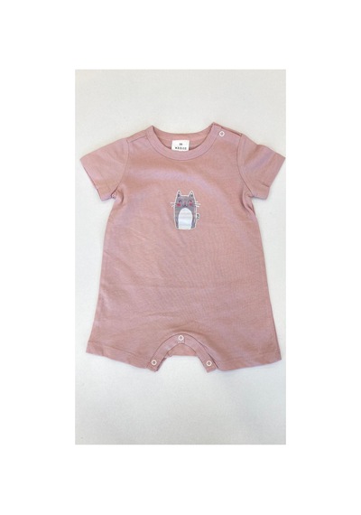 Fuar Baby Miniklere Özel Kız & Erkek Bebek Pamuklu Kısa Paça Tulum Kedi Desenli