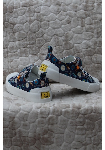 Vicco 346.p24y.141-11 Lee Saks Mavi Keten Sneaker Erkek Çocuk Ayakkabı 001