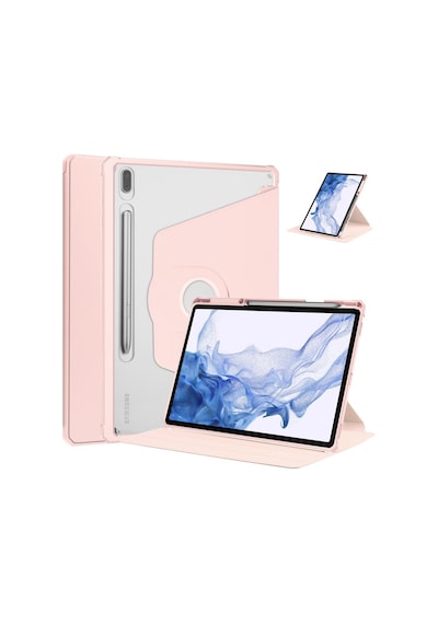 Samsung Uyumlu Galaxy Tab S7 Fe Lte T737 T736 T733 T730 Kılıf Termik Kalem Bölmeli Dönebilen Standlı Kılıf