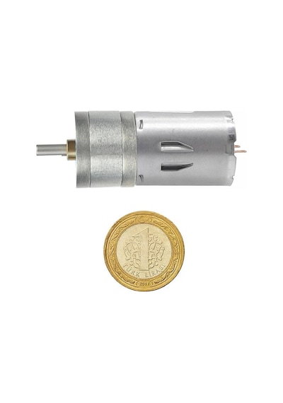 12v 620rpm Jga25-370 Redüktörlü Dc Motor Metal Dişli Yüksek Tork Kuvvet 25mm Robot Oyuncak