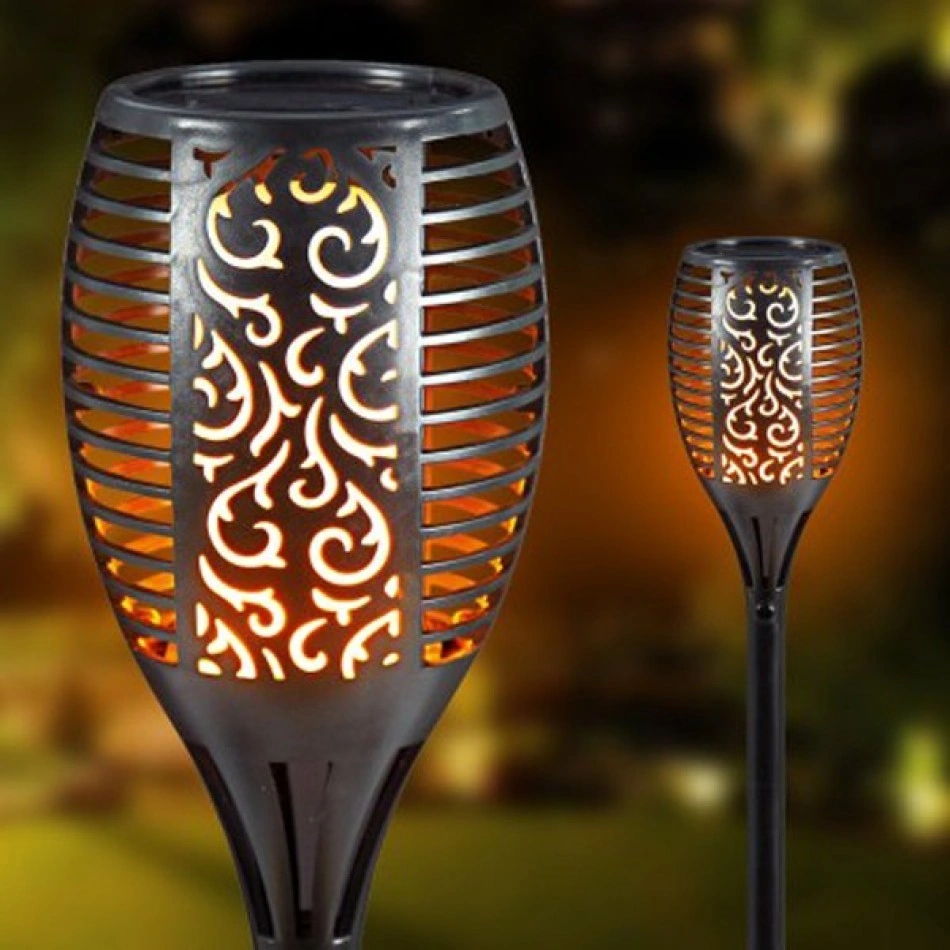 Alev Efektli Solar Bahçe Lambası 51 Cm Evimdeyokyok Çok Renkli