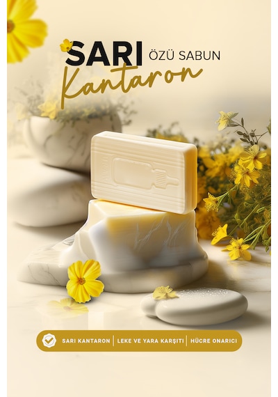 Uraw Leke Karşıtı ve Ton Eşitleyici Sarı Kantaron Sabunu 100 G