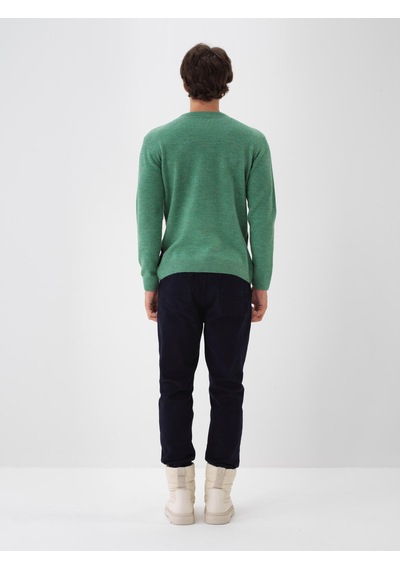 Xint Yeşil Yumuşak Dokulu Regular Fit Kazak 801832