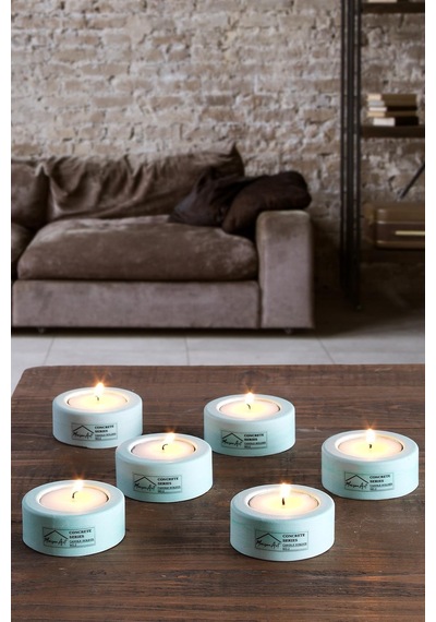 Holder 6'lı Set Mumluk Tea Light Mumluk Seti Dekoratif Şamdan Mumluk 001