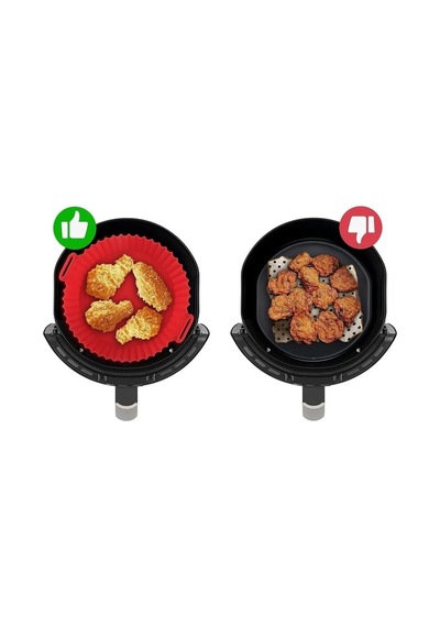 Airfryer Silikon Pişirme Kabı - Hava Fritözü Kabı -airfryer Aksesuar - Tüm Airfryer'lara Uyumlu Sili Diğer