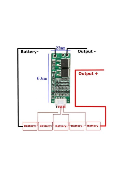 5s 15a Bms Lityum Li-ion Batarya Koruma Kartı 5x 18650 Pil