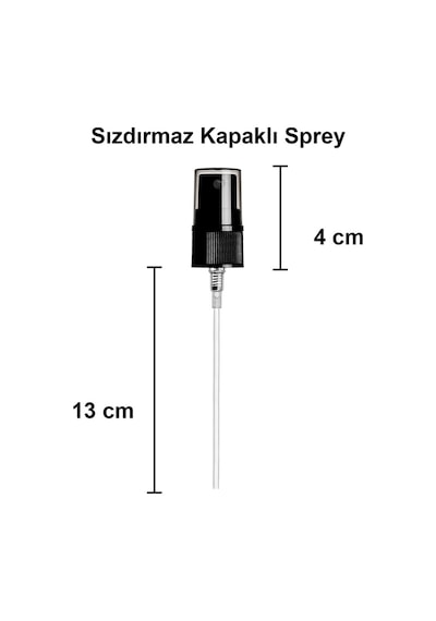 Afracam Amber 100 Ml Kapaklı Sprey Dezenfektan Cam Şişe 20 Adet Siyah