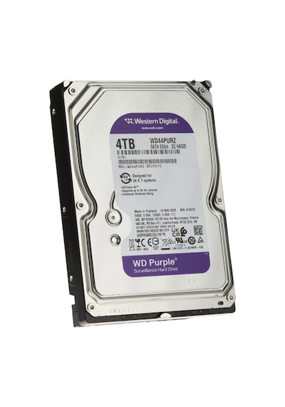 Wd Purple Wd44purz 3,5" 4tb, 128mb, 5400 Rpm, 7/24 Güvenlik Hdd Türkiye Distribütörü
