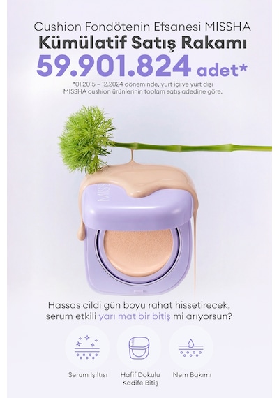 Missha Layering Fit Pine Phyto Mucin Serum Cushion SPF30 Pa++ Bran