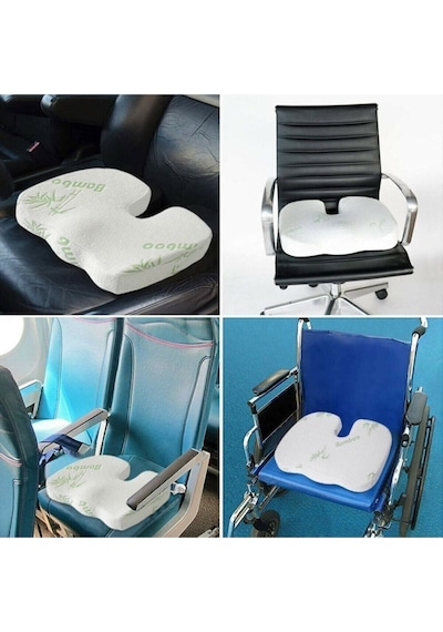 WhiteBlanco Bambu Kılıflı Visco Ortopedik Hemoroid Minder Bamboo