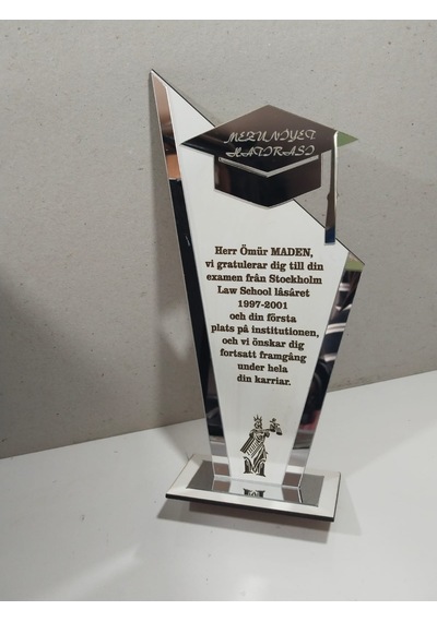 Hukuk Mezuniyeti Adalet Temalı Mdf-pleksi Plaket -madalya Çok Renkli