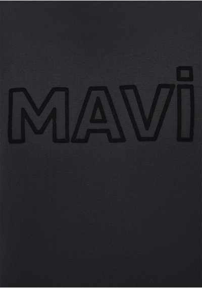 Mavi - Mavi Logo Baskılı Siyah Sweatshirt 0610941-900 Siyah