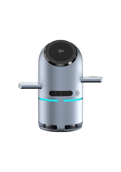 Piili Robotic P-wrl4 3'ü 1 Arada 15w Magsafe Kablosuz Şarj İstasyonu & Bluetooth Hoparlör Otomatik
