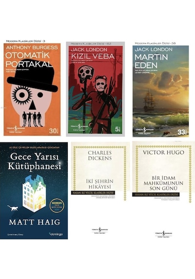Otomatik Portakal + Kizil Veba + Martin Eden + Gece Yarisi Kutuphanesi + İki Sehrin Hikayesi + Bir İd