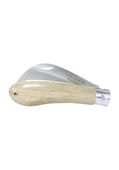 Desan Aşı Bıçağı Eğri Ağız Ahşap Sap 19.5Cm -  Denizli