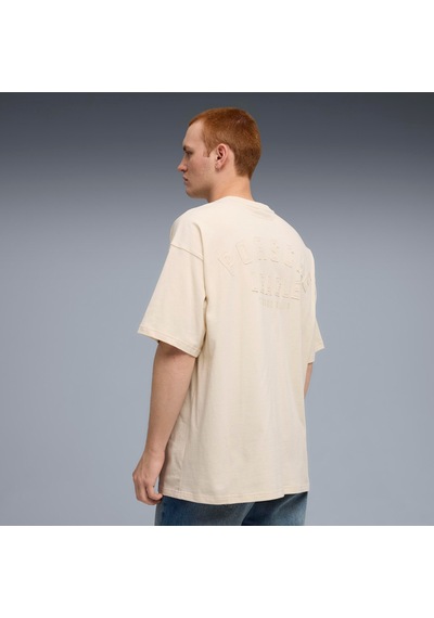 Puma Pl Lifestyle Tee Erkek Yetişkin T-shirt Krem