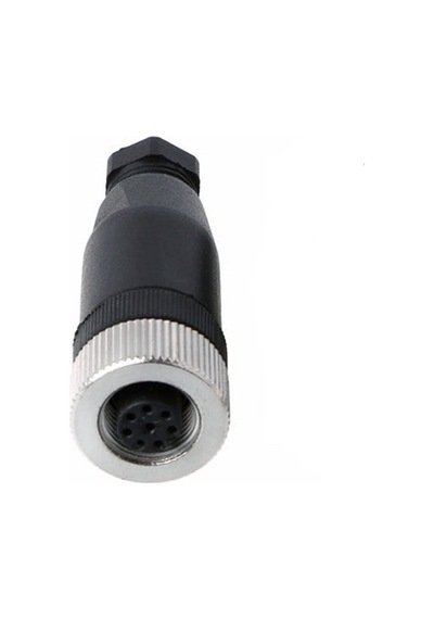 M12 8-Pin Dişi Düz Soket