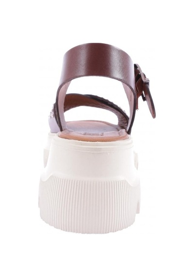 Dgn 142 Kadin Kalin Taban Çapraz Bantli Taşli Sandalet 142-207-R0685 Kahverengi