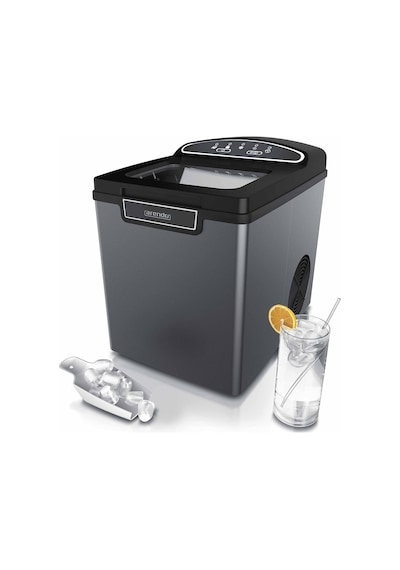 Arendo 1.8l Paslanmaz Çelik Buz Makinesi Bpa Free, Hızlı Üretim, 2 Boy Buz Seçeneği Özel Mutfak Aletleri Gri