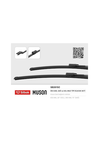 Silecek Süpürgesi Silbak Sb2615c Ford Fiesta / Peugeot 2008 / Partner Tepee Oem 8a6j S17528 Aa