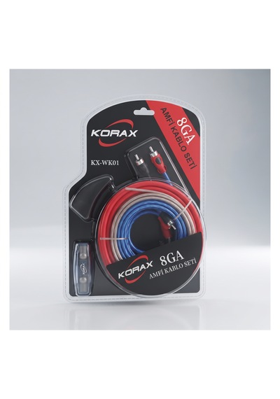 Korax Kx-wk01 8 Ga Oto Amfi Kablo Seti Amplifikatör Bağlantı Kiti 80a Sigortalı