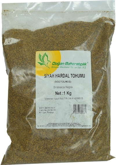 Doğan Baharatçılık Hardal Tohumu Öğütülmüş Doğal Siyah Paket 1 KG
