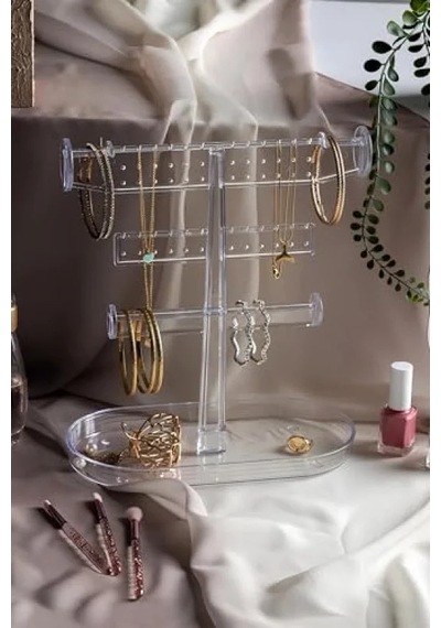3 Katlı Takı Düzenleyici Organizer - Modern Tasarım, Dayanıklı 10 Parça