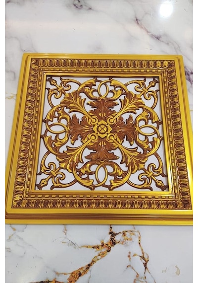 Diecor Led Döşenebilir Asma Tavan Uyumlu 60x60 Dekoratif Tavan Paneli Kahve 60 X 60 Model:xa292
