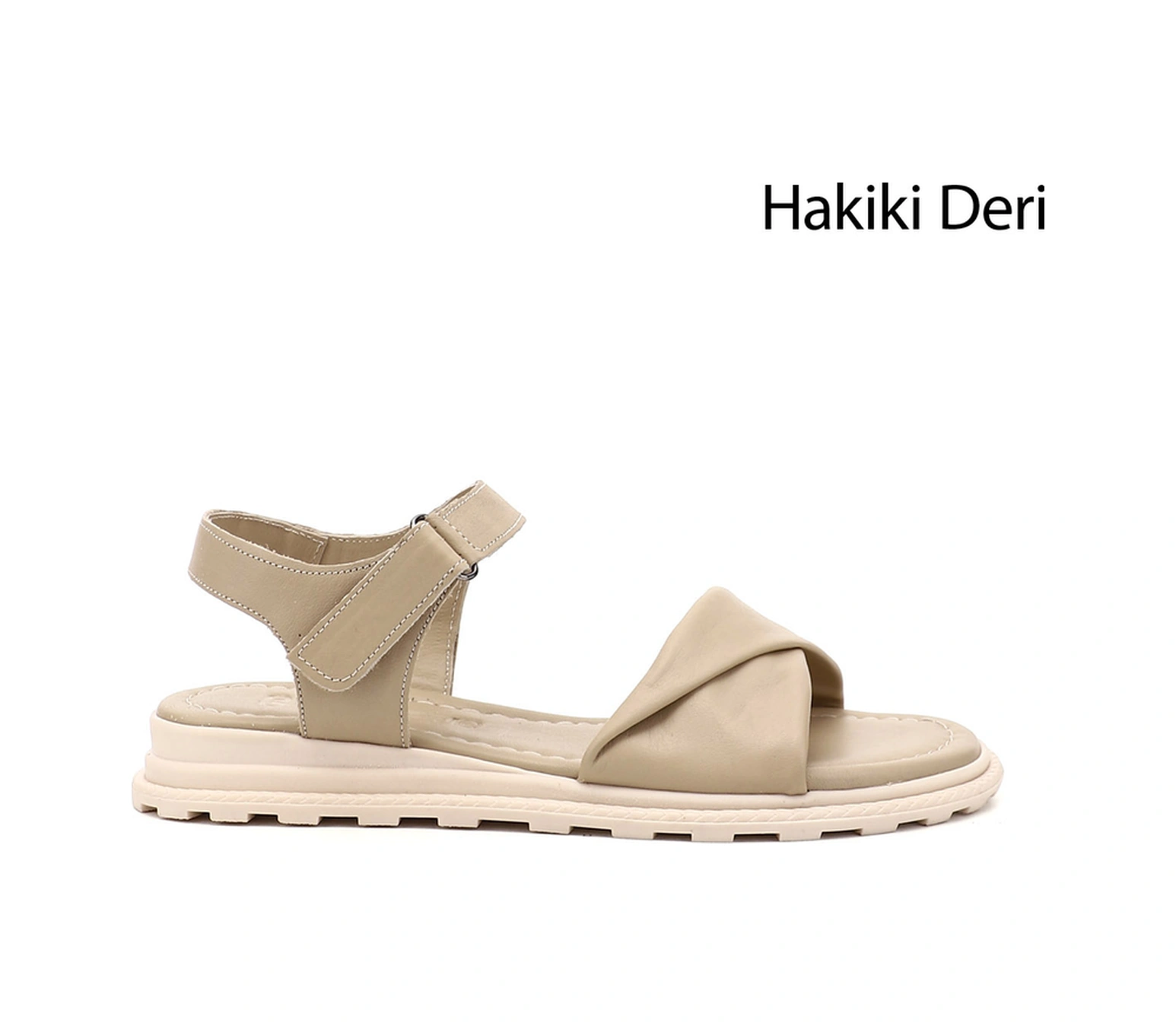 Gönderi(R) Gönderi R Kadın Bej Antik Cırt Bantlı Hakiki Deri Sandalet Dyza75645250 Bej
