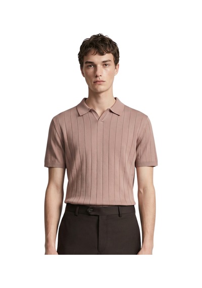Anthony Jackson Premium Erkek Triko Polo Yaka T-shirt Ravello Kahverengi