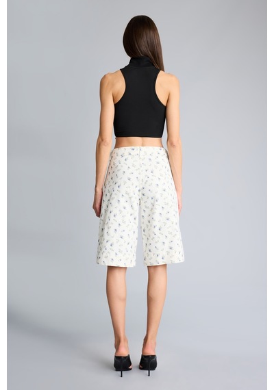 Defacto %100 Pamuk Normal Bel Gabardin Bermuda H2627ax26smwt84 Beyaz-wt84