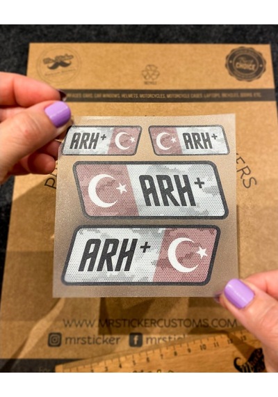 Bay Etiket Bt13 Reflektif A Rh Pozitif (+) Kan Grubu Sticker Seti