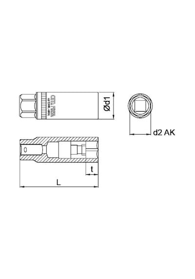 Ceta Form C27-r16m 1/2” 6 Köşe Mıknastıslı Buji Lokması