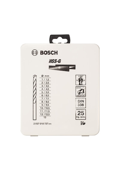 Bosch HSS-G Metal Matkap Ucu Seti 25 Parça - 2607018727