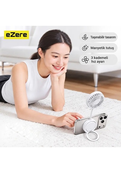 Ezere Flexcool Magsafe Manyetik Telefon Fanı Taşınabilir Mini Vantilatör- 5775