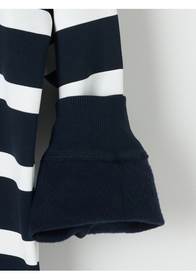 Lcw Vision Lacivert Polo Yaka Çizgili Erkek Sweatshirt