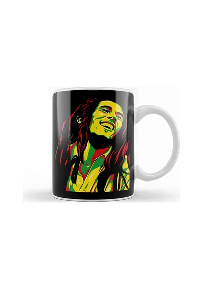 Bob Marley Hippie Art Kupa Bardak Porselen Karışık