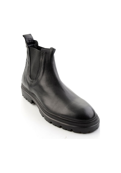 Siyah Napa Hakiki Deri Erkek Bot & Bootie E02648628743