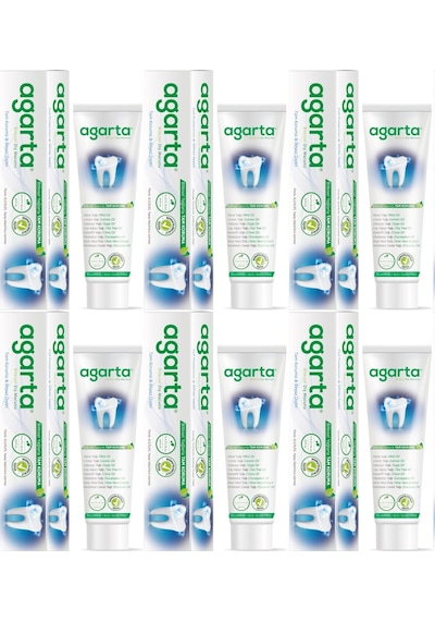 Agarta Doğal Diş Macunu 100ml Bitki Özlü 6 Lı Set Beyazlık