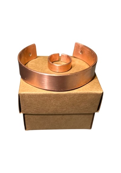 Ham Bakır Mıknatıslı Bileklik& Yüzük 2 Mm Kalınlık 16 Mm Genişlik