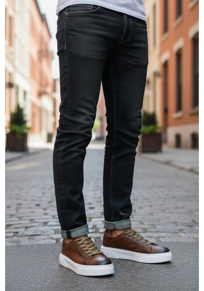 Dosa Shoes Y-120 Erkek Deri Ayakkabı-siyah Kahve
