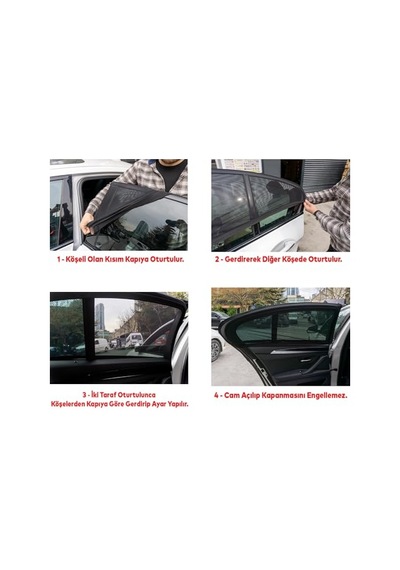 Badem10 Automix Araba Araç Otomobil Oto Güneş Koruyucu Gölge Yan Cam Pencere Tül Perde Güneşliği 44817 11514381
